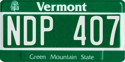 VT license plate NDP407