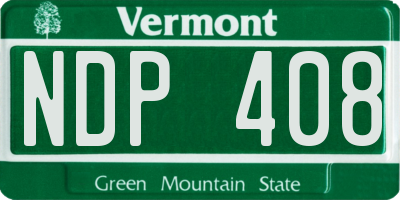 VT license plate NDP408