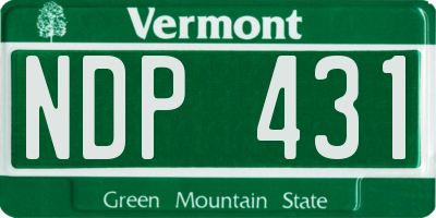 VT license plate NDP431