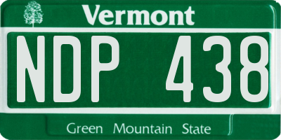 VT license plate NDP438