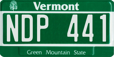 VT license plate NDP441