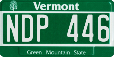 VT license plate NDP446