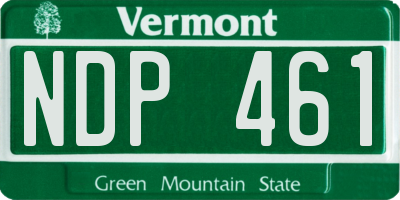 VT license plate NDP461