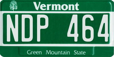 VT license plate NDP464