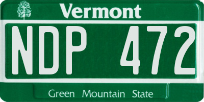 VT license plate NDP472