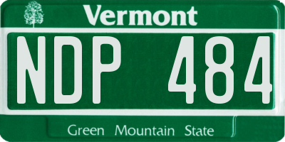 VT license plate NDP484