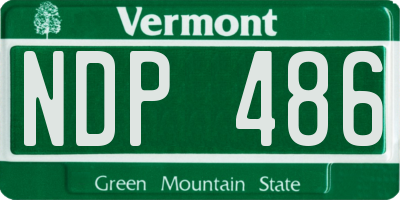 VT license plate NDP486