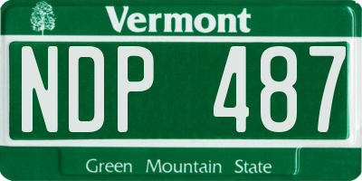 VT license plate NDP487
