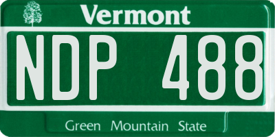 VT license plate NDP488