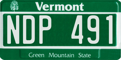 VT license plate NDP491