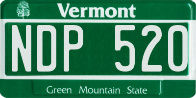 VT license plate NDP520