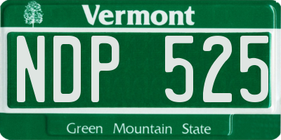 VT license plate NDP525