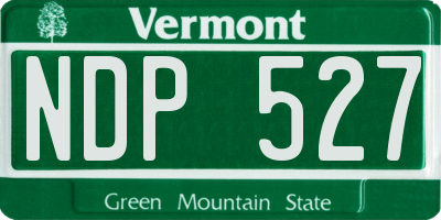 VT license plate NDP527
