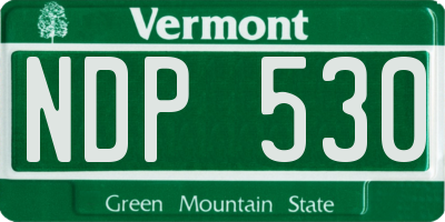 VT license plate NDP530