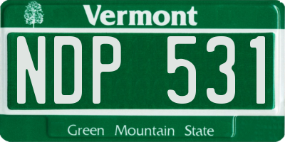 VT license plate NDP531