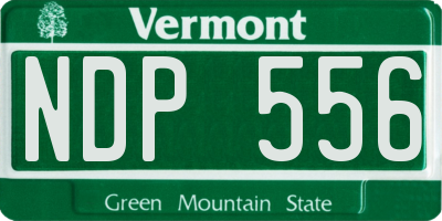 VT license plate NDP556