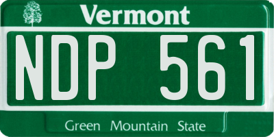 VT license plate NDP561