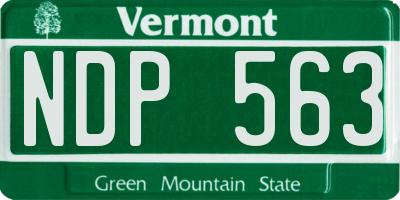 VT license plate NDP563