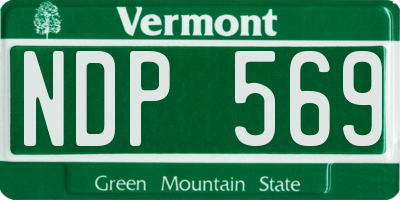 VT license plate NDP569