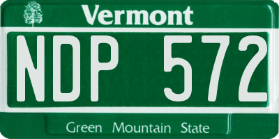 VT license plate NDP572