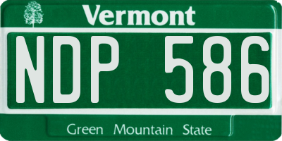 VT license plate NDP586