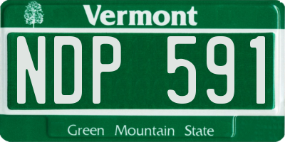 VT license plate NDP591