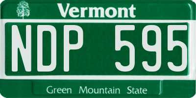 VT license plate NDP595