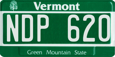 VT license plate NDP620