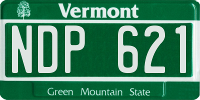 VT license plate NDP621