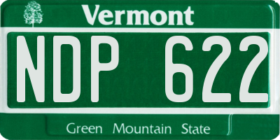 VT license plate NDP622