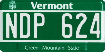 VT license plate NDP624