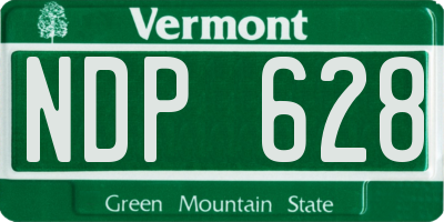 VT license plate NDP628