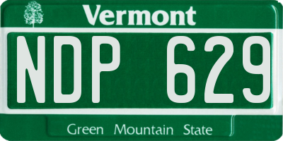 VT license plate NDP629