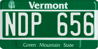 VT license plate NDP656