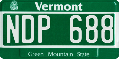 VT license plate NDP688