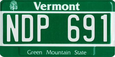 VT license plate NDP691