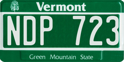 VT license plate NDP723