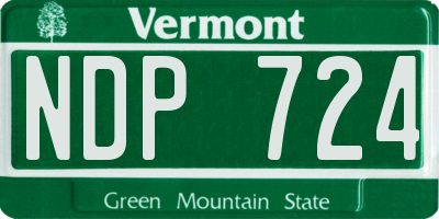 VT license plate NDP724