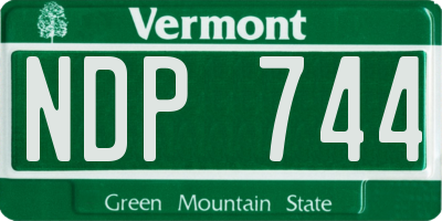 VT license plate NDP744