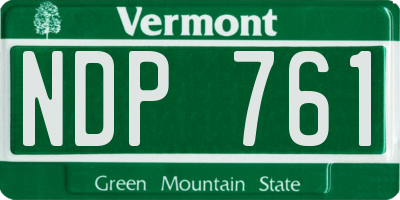 VT license plate NDP761