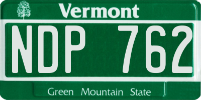 VT license plate NDP762