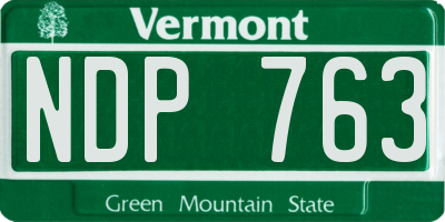 VT license plate NDP763