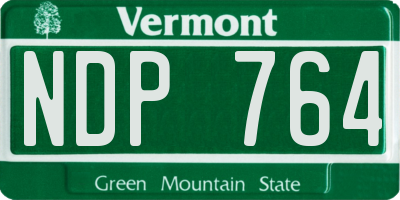 VT license plate NDP764