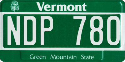 VT license plate NDP780