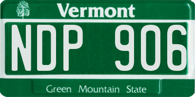 VT license plate NDP906
