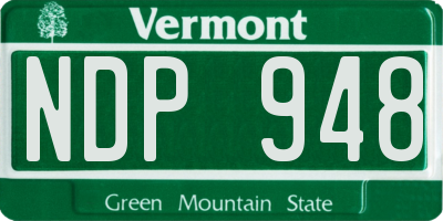 VT license plate NDP948