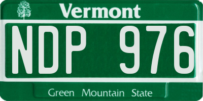 VT license plate NDP976