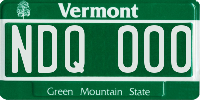 VT license plate NDQ000