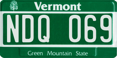 VT license plate NDQ069
