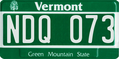 VT license plate NDQ073
